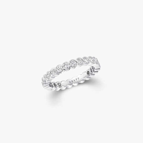 Bezel Set Round Diamond Wedding Band