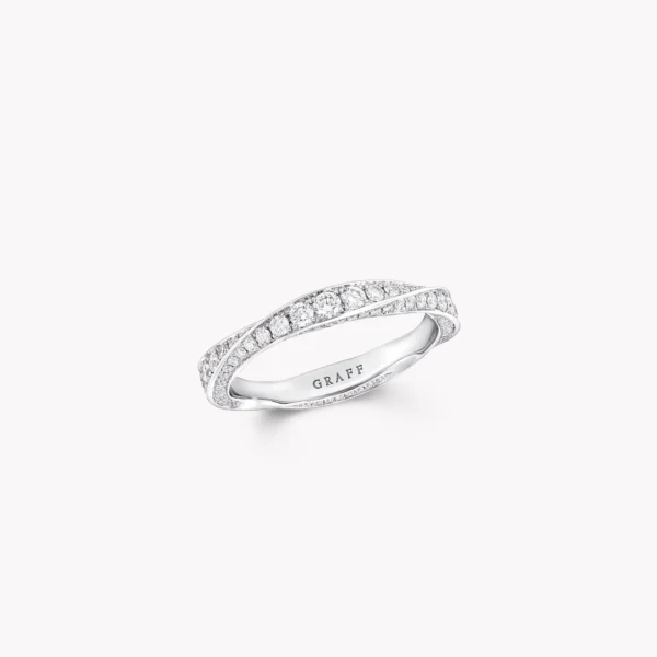 Spiral Pavé Diamond Band