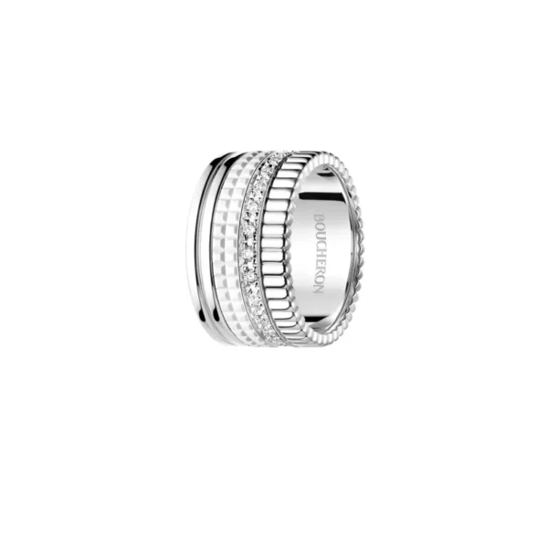 Quatre Double White Edition Large Ring - Image 2